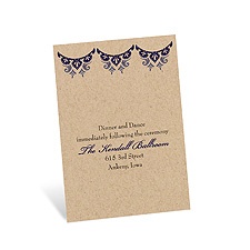 Paisley Star Reception Card - Eggplant