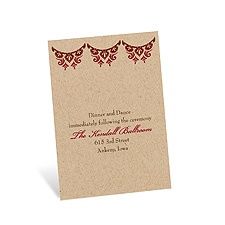 Paisley Star Reception Card - Merlot