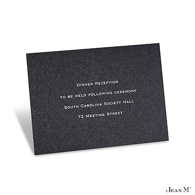 Black Shimmer Reception Card