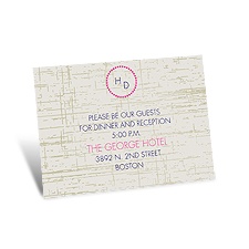 Modern Rustic Reception Card