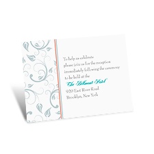 Delicate Vines Reception Card