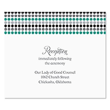 Dotted Stripes Reception Card - Stainless