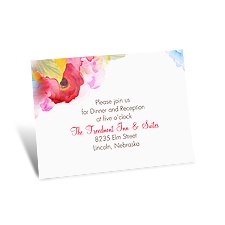 Bright Blossoms Reception Card