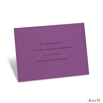 Purple Shimmer Reception Card