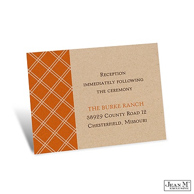 Leafy Tree Reception Card - Kraft Paper