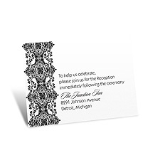 Sophisticated Lace Reception Card