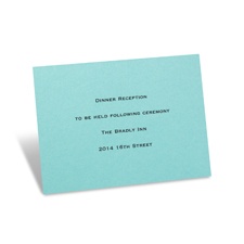 Aqua Shimmer Reception Card