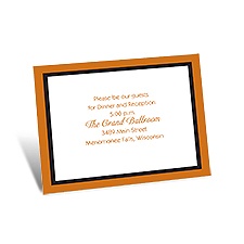 Bold Double Border Stacked Reception Card