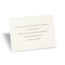 Ecru Reception Card