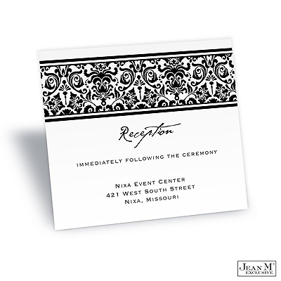 Band of Damask Reception Card