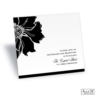 Floral Focus Reception Card