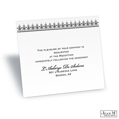 Ornate Monogram Reception Card