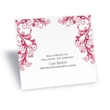 Layered Filigree Monogram Reception Card - Merlot