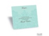 Two-Tone Damask Background Reception Card - Aqua
