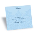 Two-Tone Damask Background Reception Card - Cornflower
