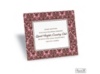 Two-Color Damask Reception Card - Espresso and Salmon