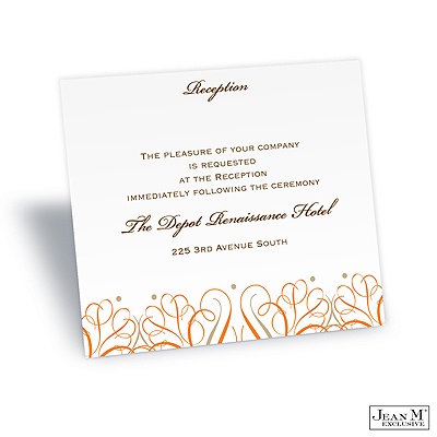 Mod Medallion Reception Card - Champagne