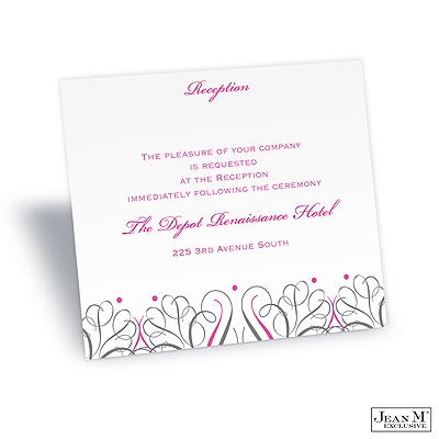 Mod Medallion Reception Card - White