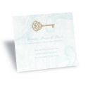 Key to My Heart Reception Card - Aqua