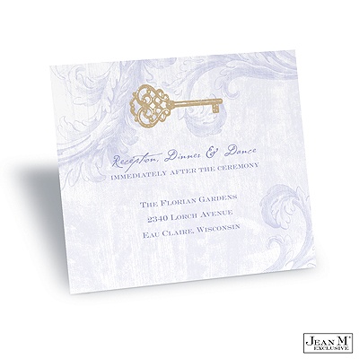 Key to My Heart Reception Card - Orchid