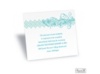 Blossoming Monogram Reception Card - Aqua