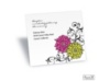 Retro Posies Reception Card - Fuchsia