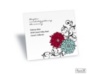 Retro Posies Reception Card - Merlot
