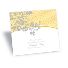 Garden Trellis Reception Card - Marigold