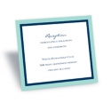 Bold Double Border Reception Card - Aqua