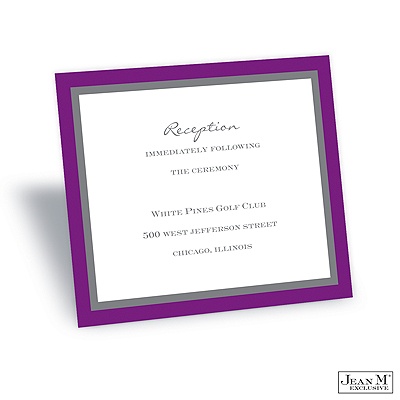 Bold Double Border Reception Card - Grapevine