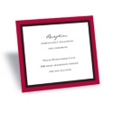 Bold Double Border Reception Card - Merlot