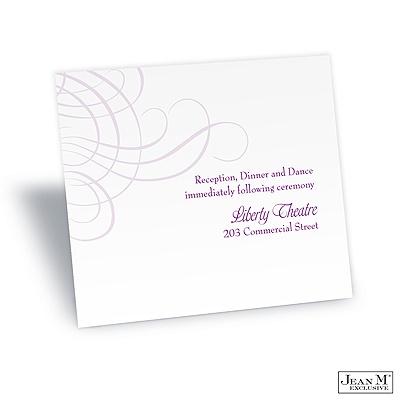 Swirling Filigree Reception Card - Grapevine