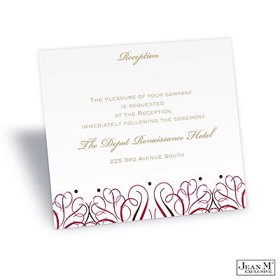 Mod Medallion Reception Card - Merlot