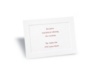 White Classic Panel Reception Card