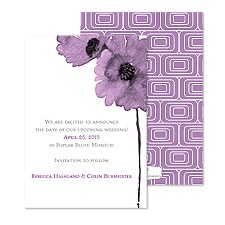 Flower Style Save the Date - Grapevine