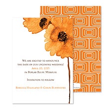 Flower Style Save the Date - Poppy