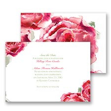 Rosy Watercolors Save the Date - Cherry