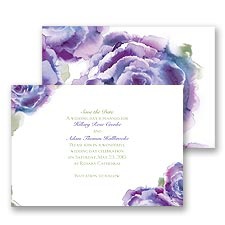 Rosy Watercolors Save the Date - Orchid