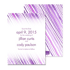 Watercolor Stripes Save the Date - Grapevine