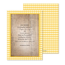 Love Gingham Save the Date - Marigold