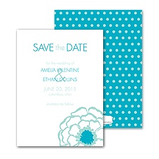 Posy Dots Save the Date - Palm