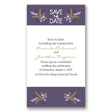 Floral Heart Save the Date - Raisin
