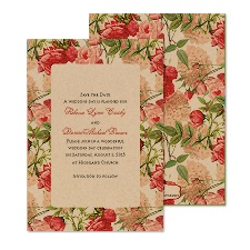 Vintage Florals Save the Date