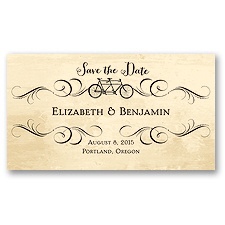 Tandem Bicycle Save the Date