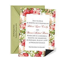 Vintage Florals Save the Date Magnet
