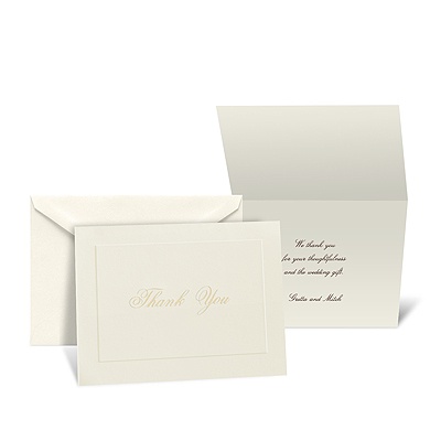 Gold Foil Thank You Card - Personalized