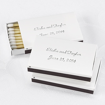 White Favor Matchboxes