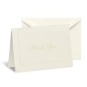 Gold Foil Thank You Card - Blank
