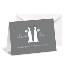 Wedding Wear Thank You Card - Brides
