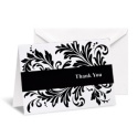 Bold Flourish Thank You Card - Blank